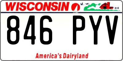 WI license plate 846PYV