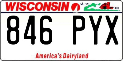 WI license plate 846PYX