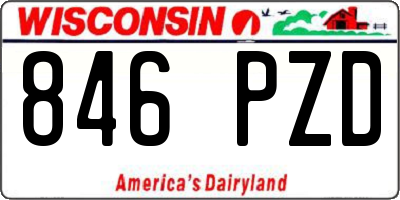 WI license plate 846PZD
