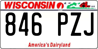 WI license plate 846PZJ