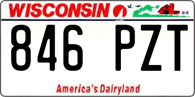 WI license plate 846PZT