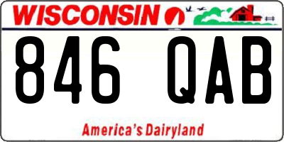 WI license plate 846QAB