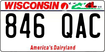 WI license plate 846QAC