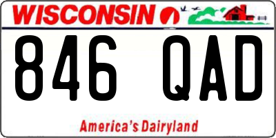 WI license plate 846QAD
