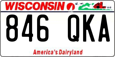 WI license plate 846QKA