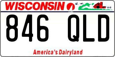 WI license plate 846QLD
