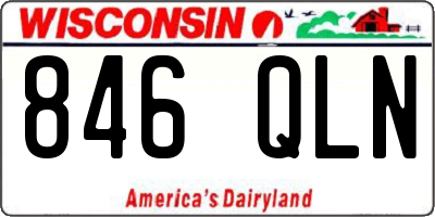WI license plate 846QLN