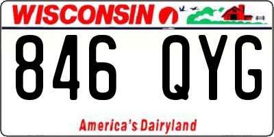 WI license plate 846QYG