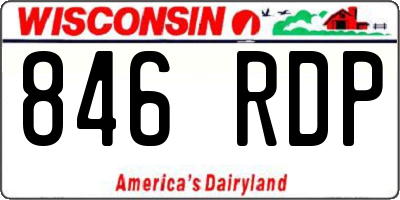 WI license plate 846RDP