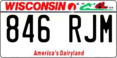 WI license plate 846RJM