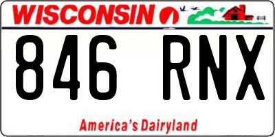 WI license plate 846RNX
