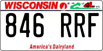 WI license plate 846RRF