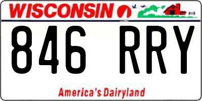 WI license plate 846RRY