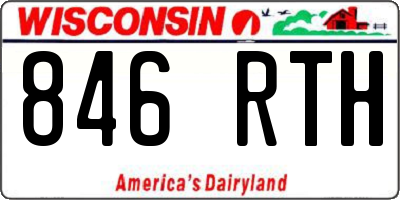 WI license plate 846RTH