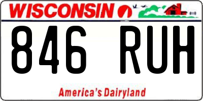 WI license plate 846RUH