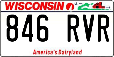 WI license plate 846RVR