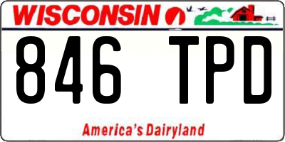 WI license plate 846TPD