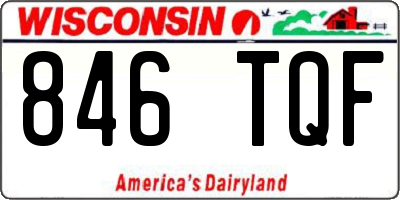 WI license plate 846TQF