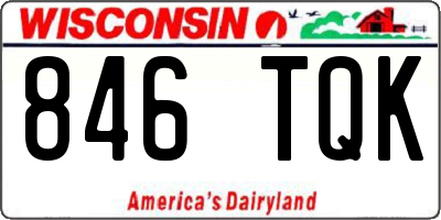 WI license plate 846TQK