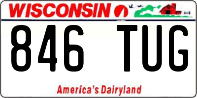 WI license plate 846TUG