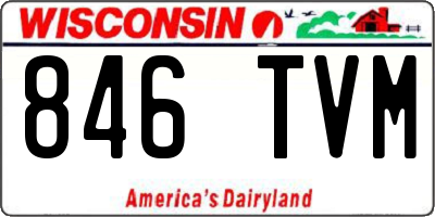 WI license plate 846TVM