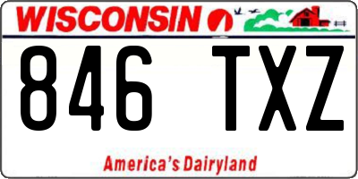 WI license plate 846TXZ