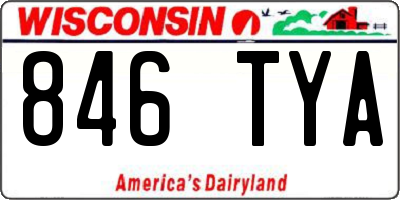 WI license plate 846TYA