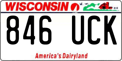 WI license plate 846UCK