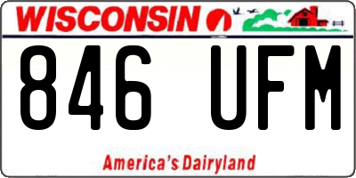 WI license plate 846UFM