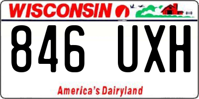 WI license plate 846UXH