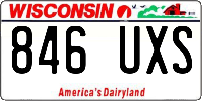 WI license plate 846UXS
