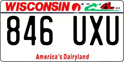 WI license plate 846UXU