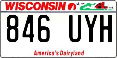 WI license plate 846UYH