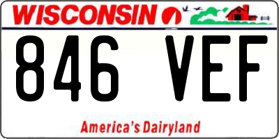 WI license plate 846VEF