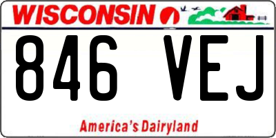 WI license plate 846VEJ