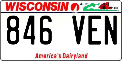 WI license plate 846VEN