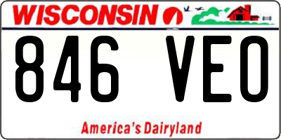 WI license plate 846VEO