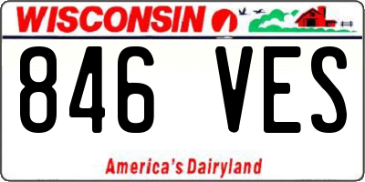 WI license plate 846VES