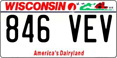 WI license plate 846VEV