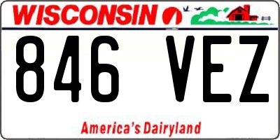 WI license plate 846VEZ