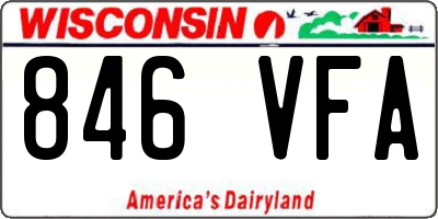 WI license plate 846VFA