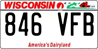 WI license plate 846VFB