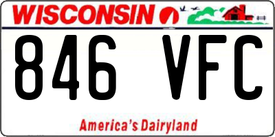 WI license plate 846VFC