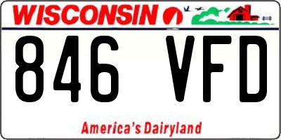 WI license plate 846VFD
