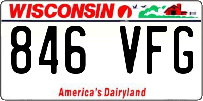 WI license plate 846VFG