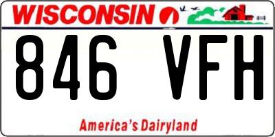 WI license plate 846VFH