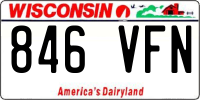 WI license plate 846VFN