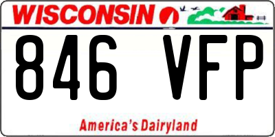WI license plate 846VFP