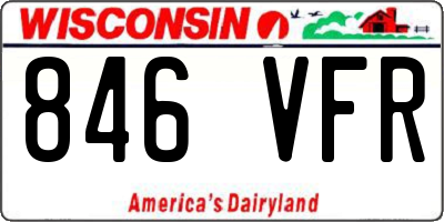 WI license plate 846VFR