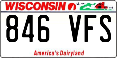 WI license plate 846VFS